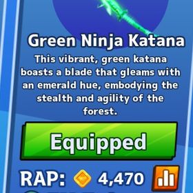 Green Ninja Katana | ロブロックス(ROBLOX)のアカウントデータ、RMTの販売・買取一覧