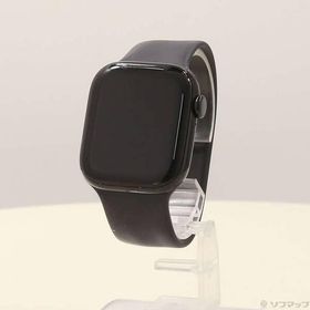 〔中古〕Apple(アップル) Apple Watch Series 10 GPS 42mm ジェットブラックアルミニウムケース ブラックソロループ〔295-ud〕