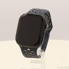 〔中古〕Apple(アップル) Apple Watch Series 10 GPS 46mm ジェットブラックアルミニウムケース ミッドナイトスカイNikeスポーツバンド〔251-ud〕