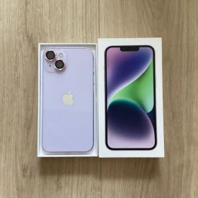 【値下げ中‼️】iPhone14 本体 パープル 128GB カバー付