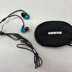 X726)専用ケース付き シュア SHURE 高遮音性イヤホン SE215 青 動作品