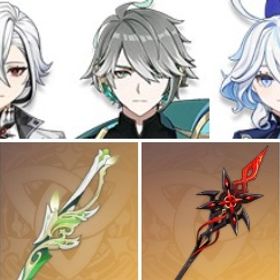 天空の傲+フリーナ+始まりの大魔術+アルハイゼン+萃光の裁葉+四風原典+赤月のシルエット+アルレッキ | 原神のアカウントデータ、RMTの販売・買取一覧