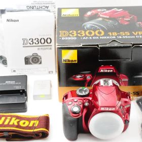 【美品 元箱付き】 ニコン NIKON D3300 ボディ レッド #254