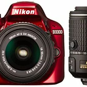 【中古】「非常に良い」Nikon デジタル一眼レフカメラ D3300 ダブルズームキット2 レッド