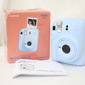【美品 返品保証】 【元箱付き】フジフィルム Fujifilm instax mini 12 パステルブルー 60mm チェキ e2240