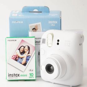 富士フイルム Fujifilm チェキ instax mini 12 クレイホワイト / インスタントフィルム10枚付き