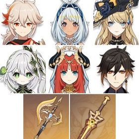 即対応|和璞鳶+風鷹剣+裁断+ニィロウ+ナヒーダ+ナヴィア+ムアラニ+鐘離+楓原万葉+聖顕の鍵 | 原神のアカウントデータ、RMTの販売・買取一覧