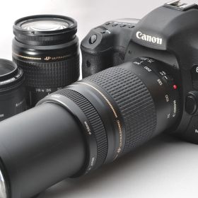 【中古】【1ヶ月保証】 Canon キヤノン EOS 5D Mark 3 超望遠トリプルレンズセット CFカード付き