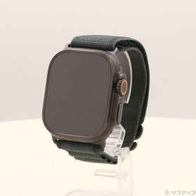 〔中古〕Apple(アップル) 〔展示品〕 Apple Watch Ultra 2 GPS + Cellular 49mm ブラックチタニウムケース ダークグリーンアルパインループ〔344-ud〕
