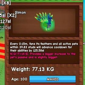 孔雀 デカぺ 15秒クールタイム | ロブロックス(ROBLOX)のアカウントデータ、RMTの販売・買取一覧