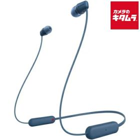 ソニー SONY ワイヤレスステレオヘッドセット DSEE搭載/防滴仕様 ブルー WI-C100 LZ 左右一体型 ネックバンド型 ネックバンドイヤホン 首掛け Bluetooth ブルートゥース イヤホン ワイヤレス 防水 マイク付き 《納期約1週間》