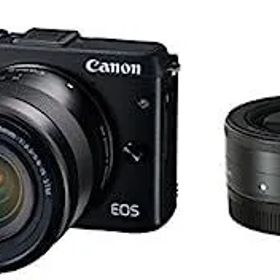 【中古】Canon ミラーレス一眼カメラ EOS M3 ダブルレンズキット(ブラック) EF-M18-55mm F3.5-5.6 IS STM EF-M22mm F2 STM 付属 EOSM3BK-WLK