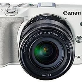 【中古】（非常に良い）Canon ミラーレス一眼カメラ EOS M3 レンズキット(ホワイト) EF-M18-55mm F3.5-5.6 IS STM 付属 EOSM3WH-1855ISSTMLK