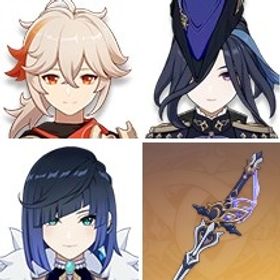 夢見月瑞希+七七+赦罪+ティナリ+ディルック+夜蘭+クロリンデ2凸+ディシア+天空の脊+楓原万葉 | 原神のアカウントデータ、RMTの販売・買取一覧