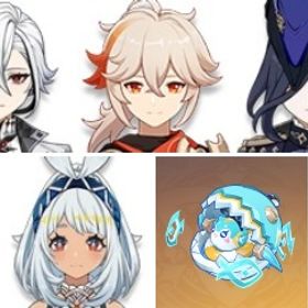 草薙の稲光+クロリンデ+サーフィンタイム+天空の傲+ムアラニ+楓原万葉+天空の翼+アルレッキーノ | 原神のアカウントデータ、RMTの販売・買取一覧