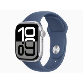 Apple MWWC3J/A Apple Watch Series 10 GPSモデル 42mmシルバーアルミニウムケースとデニムスポーツバンド M/L 新品 送料無料