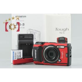 【中古】OLYMPUS オリンパス TOUGH TG-5 レッド コンパクトデジタルカメラ シャッター回数僅少 元箱付き