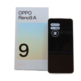 【中古】OPPO Reno9 A A3010P SIMフリー Y!mobile 5G対応 スマートフォン ムーンホワイト 128GB 美品 おサイフケータイ 防水 顔認証 指紋認証 A2403672