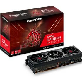 【中古】 PowerColor AMD Radeon RX 6800 XT搭載 グラフィックスカード オリジナルファンモデル RED DRAGON [AXRX 6800XT 16GBD6-3DHR/OC]