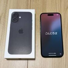 【美品、保証・箱あり、バッテリー100%】Apple/iPhone 16 無印 128GB ブラック Black[MYDQ3J/A]SIMフリー Appleストア購入 黒 スマホ eSim