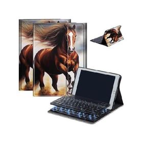 Case for Fire HD 10 ＆ 10 Plus Tablet (13th/11th Generation, 2023/2021 Release) 10.1" with Keyboard, PU Leather Multiple-Angles Keyboard C_並行輸入