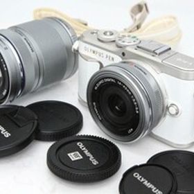 【全額返金保証】良品｜オリンパス OLYMPUS PEN E-PL10 EZダブルズームキット [ホワイト] CA01-R3079-3Y1B