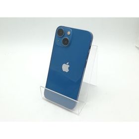 【中古】Apple au 【SIMフリー】 iPhone 13 mini 128GB ブルー MLJH3J/A【柏】保証期間１週間【ランクC】
