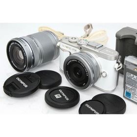 【全額返金保証】良品｜オリンパス OLYMPUS PEN E-PL10 EZダブルズームキット [ホワイト] CA01-R3079-3Y1B