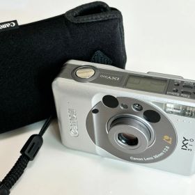 【送料無料】Canon/キャノン/IXY310/イクシー/コンパクトフィルムカメラ/シルバー/ケース付き/撮影/写真/動作品/中古品