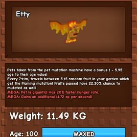 庭を成長させる フェニックス39KG メガ変異付き | ロブロックス(ROBLOX)のアカウントデータ、RMTの販売・買取一覧