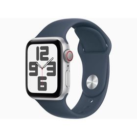 Apple MRGJ3J/A Apple Watch SE 第2世代 GPS+Cellularモデル 40mmシルバーアルミニウムケースとストームブルースポーツバンド S/M 新品 送料無料