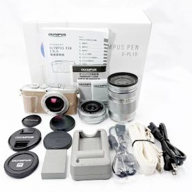 【美品】オリンパス PEN E-PL10 ダブルズームキット ミラーレスカメラ