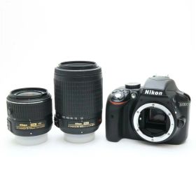 【中古】 《良品》 Nikon D3300 ダブルズームキット ブラック [ デジタルカメラ ]