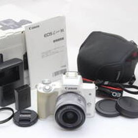 AB (良品) Canon キヤノン EOS Kiss M ホワイト EF-M 15-45mm レンズキット 初期不良返品無料 10-27