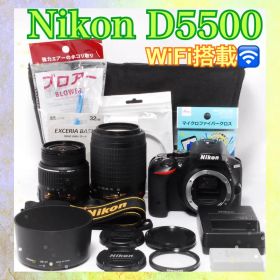 ❤️WiFi搭載❤️Nikon D5500 ダブルレンズ❤️バッグ付き❤️一眼レフカメラ