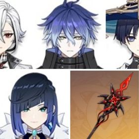 放浪者1凸+夢見月瑞希+アルレッキーノ+ディルック1凸+天空の刃+赤月のシルエット+狼の末路+夜蘭+ | 原神のアカウントデータ、RMTの販売・買取一覧