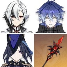 始まりの大魔術+夢見月瑞希+赤月のシルエット+アルレッキーノ+フリンズ+天空の傲+七七+クロリンデ1 | 原神のアカウントデータ、RMTの販売・買取一覧