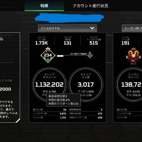 PC版メアド譲渡可。s26プレs27マス。ラプターズクロー5色。スカイピアサー2色。スパレジェ計5 | APEX Legendsのアカウントデータ、RMTの販売・買取一覧