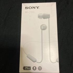 ソニー ワイヤレスイヤホン WI-C100 ホワイト:Bluetooth対応/25時間スタミナ/IPX4防滴/DSEE搭載