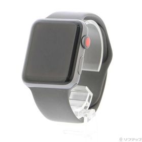 〔中古〕Apple(アップル) Apple Watch Series 3 GPS + Cellular 42mm スペースグレイアルミニウムケース グレイスポーツバンド〔247-ud〕