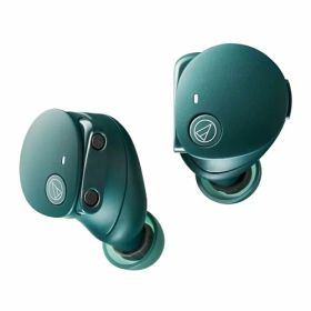 オーディオテクニカ ATH-CKS50TW2 GR(E) ワイヤレスイヤホン Bluetooth 5.3 ノイズキャンセリング 重低音 LE Audio対応 オリジナルステッカー付き マグネティックスイッチ機能 最大約65時間再生 IP55 防