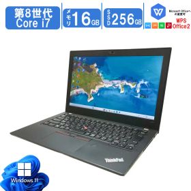 中古 Lenovo ThinkPad X280 第8世代 Intel Core i7 8550U 1.80GHz 12インチ フルHD高解像度 メモリ16GB SSD256GB Office付 無線 カメラ搭載 bluetooth内蔵 HDMI対応 Windows11 中古ノートパソコン 送料無料 あす楽対応 訳あり