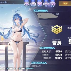 引退垢｜UR全所持｜達成率97.5%｜着せ替え256 | アズールレーン(アズレン)のアカウントデータ、RMTの販売・買取一覧