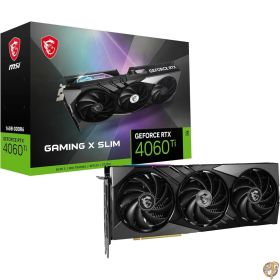 【最大2000円クーポン25日〜】MSI Gaming GeForce RTX 4060 Ti 16GB GDRR6 エクストリームクロック:2685MHz 128ビット HDMI/DP Nvlink TORX Fan 4.0 Ada Lovelace アーキテクチャグラフィックスカード (RTX X Slim 16G)