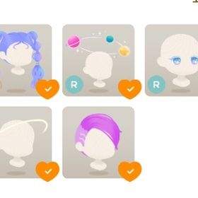 アイテム8点 虹雲に染まった髪1点＋他7点 | リヴリーアイランドのアイテム、RMTの販売・買取一覧