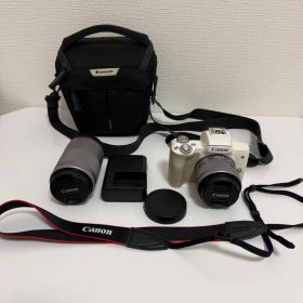 Canon ミラーレス一眼 EOS Kiss M ダブルズームキット ホワイト