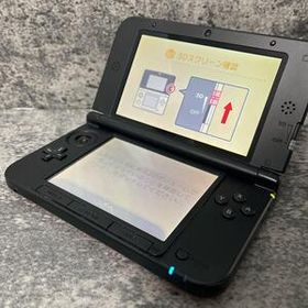 3DS LL 本体 動作品 割れあり レッド ブラック