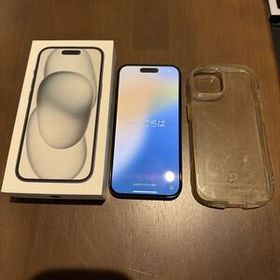 美品 iPhone 15 128GB ブラック 白ロムiFace付き