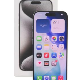 【Apple】アップル『iPhone 15 Pro / 6.1inch / A17 Pro / 128GB / SIMフリー / ホワイトチタニウム』MTU83J/A 2023年9月発売 スマートフォン 1週間保証【中古】