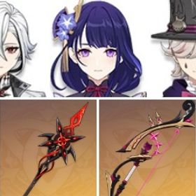 雷電将軍+始まりの大魔術+夢見月瑞希+赤月のシルエット+七七1凸+ティナリ+リネ+アルレッキーノ | 原神のアカウントデータ、RMTの販売・買取一覧